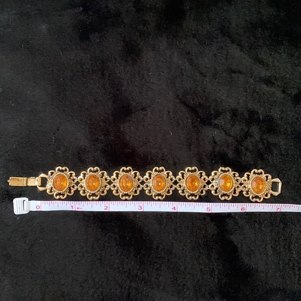 Intrincated vintage citrine bracelet like new!‌‌‌‌‌‌‌‌‌‌‌‌